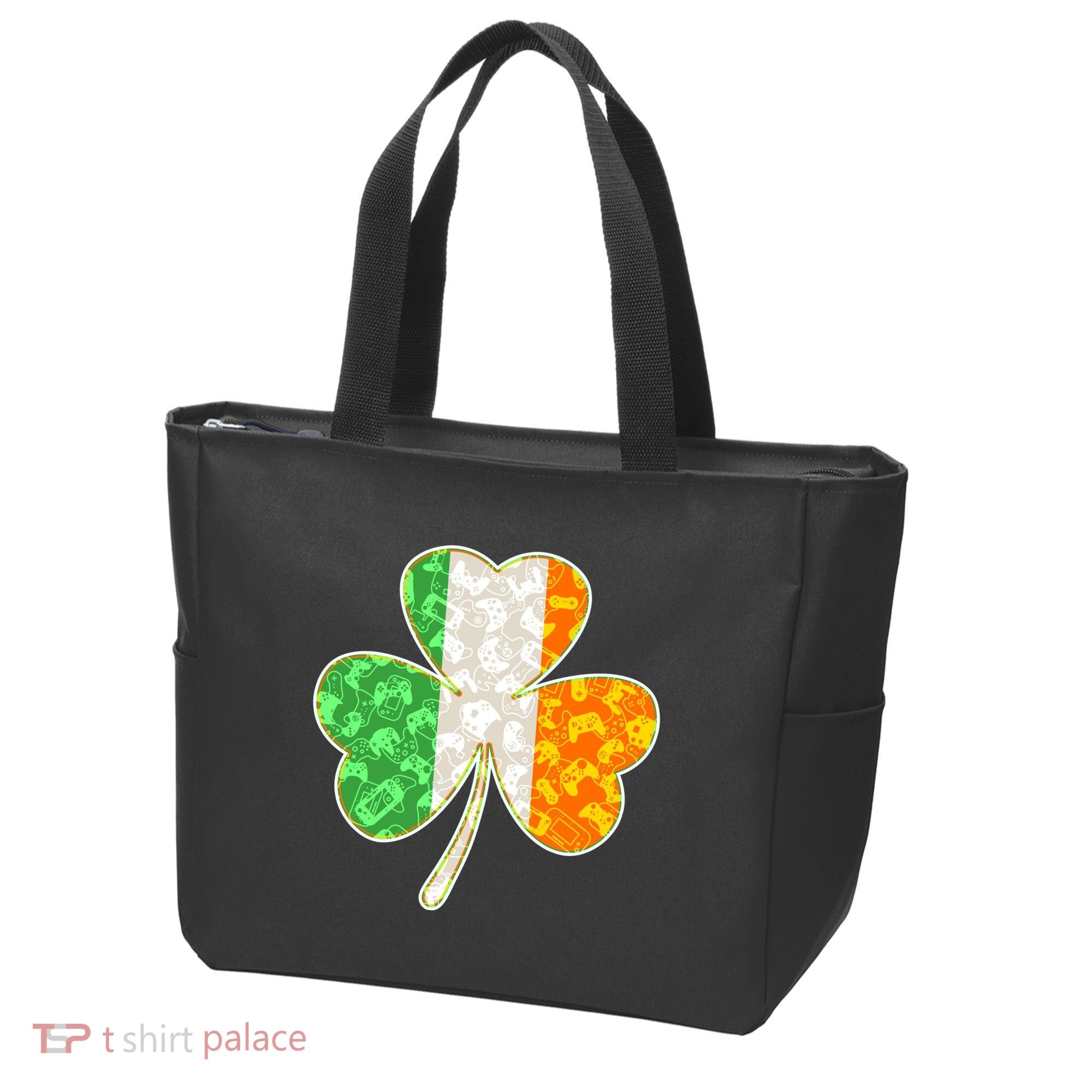 St Patrick's Day Video Gamer Shamrock Clover Tote Bag