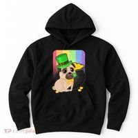 St Patrick's Pug Pot Of Gold Hoodie thumb 0