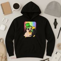 St Patrick's Pug Pot Of Gold Hoodie thumb 3