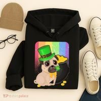 St Patrick's Pug Pot Of Gold Hoodie thumb 4