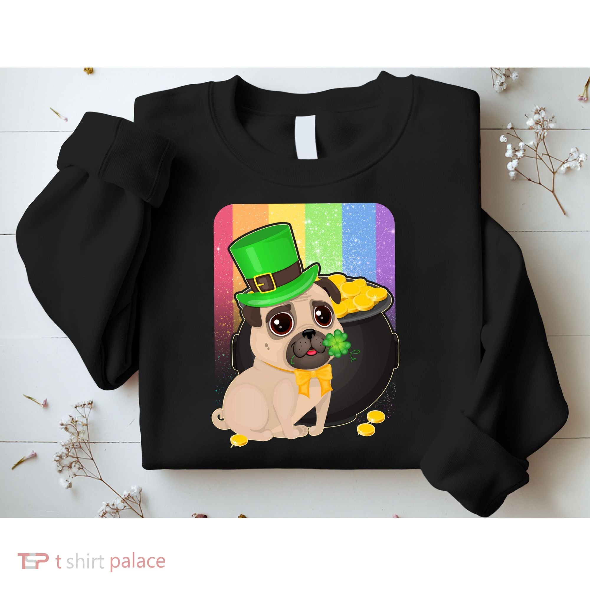 St Patrick's Pug Pot Of Gold Sweatshirt