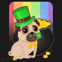 St Patrick's Pug Pot Of Gold Sweatshirt thumb 3