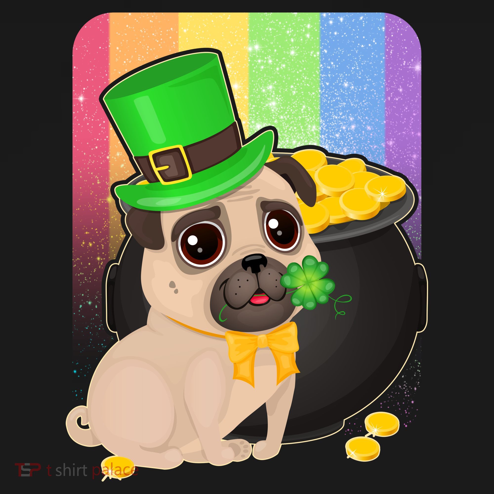 St Patrick's Pug Pot Of Gold Sweatshirt
