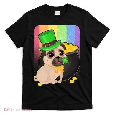 St Patrick's Pug Pot Of Gold T-Shirt