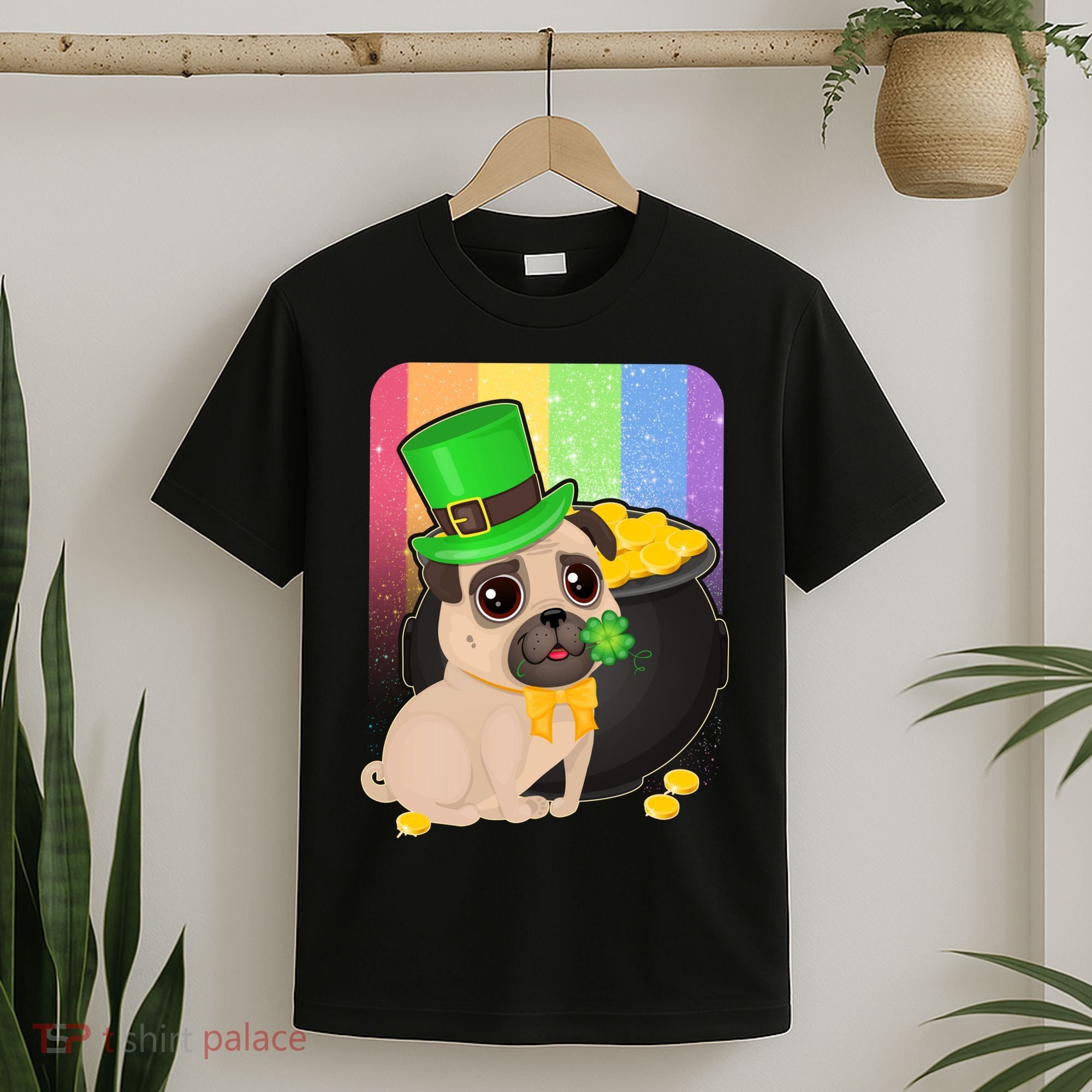 St Patrick's Pug Pot Of Gold T-Shirt