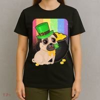 St Patrick's Pug Pot Of Gold T-Shirt thumb 4