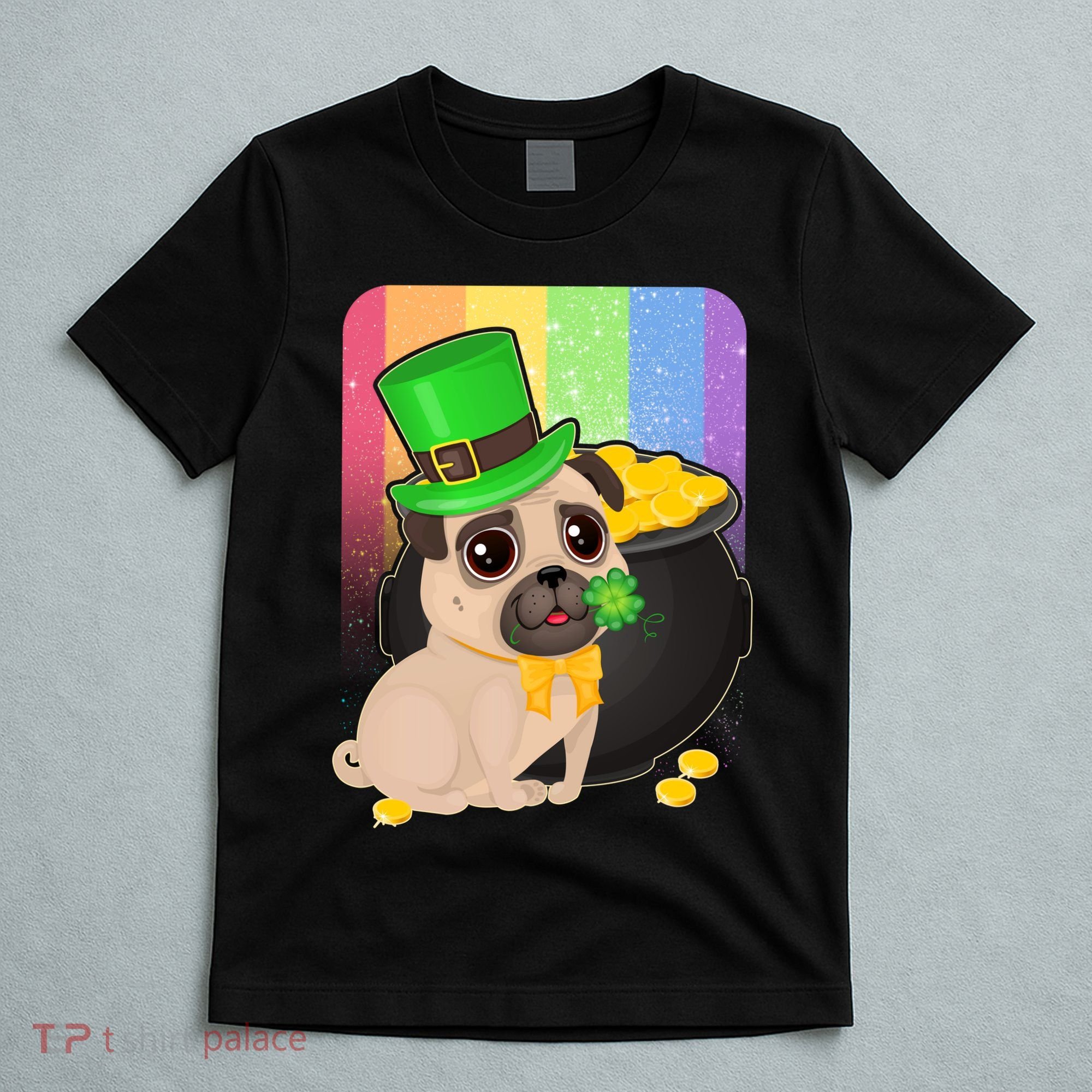 St Patrick's Pug Pot Of Gold T-Shirt