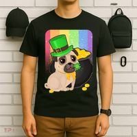 St Patrick's Pug Pot Of Gold T-Shirt thumb 6