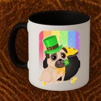St Patrick's Pug Pot Of Gold Coffee Mug thumb 2