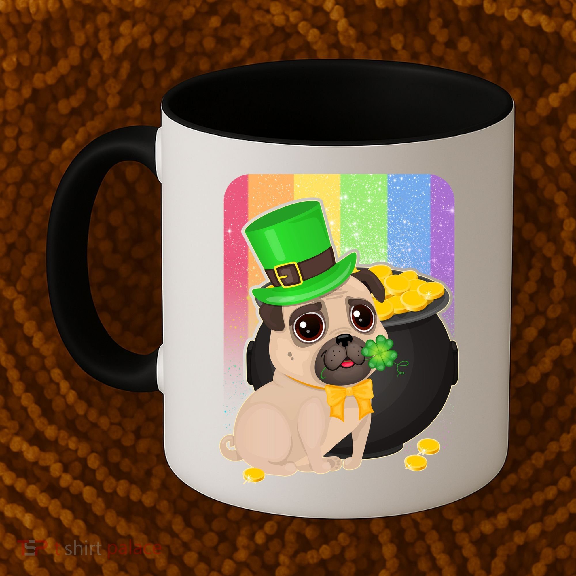 St Patrick's Pug Pot Of Gold Coffee Mug