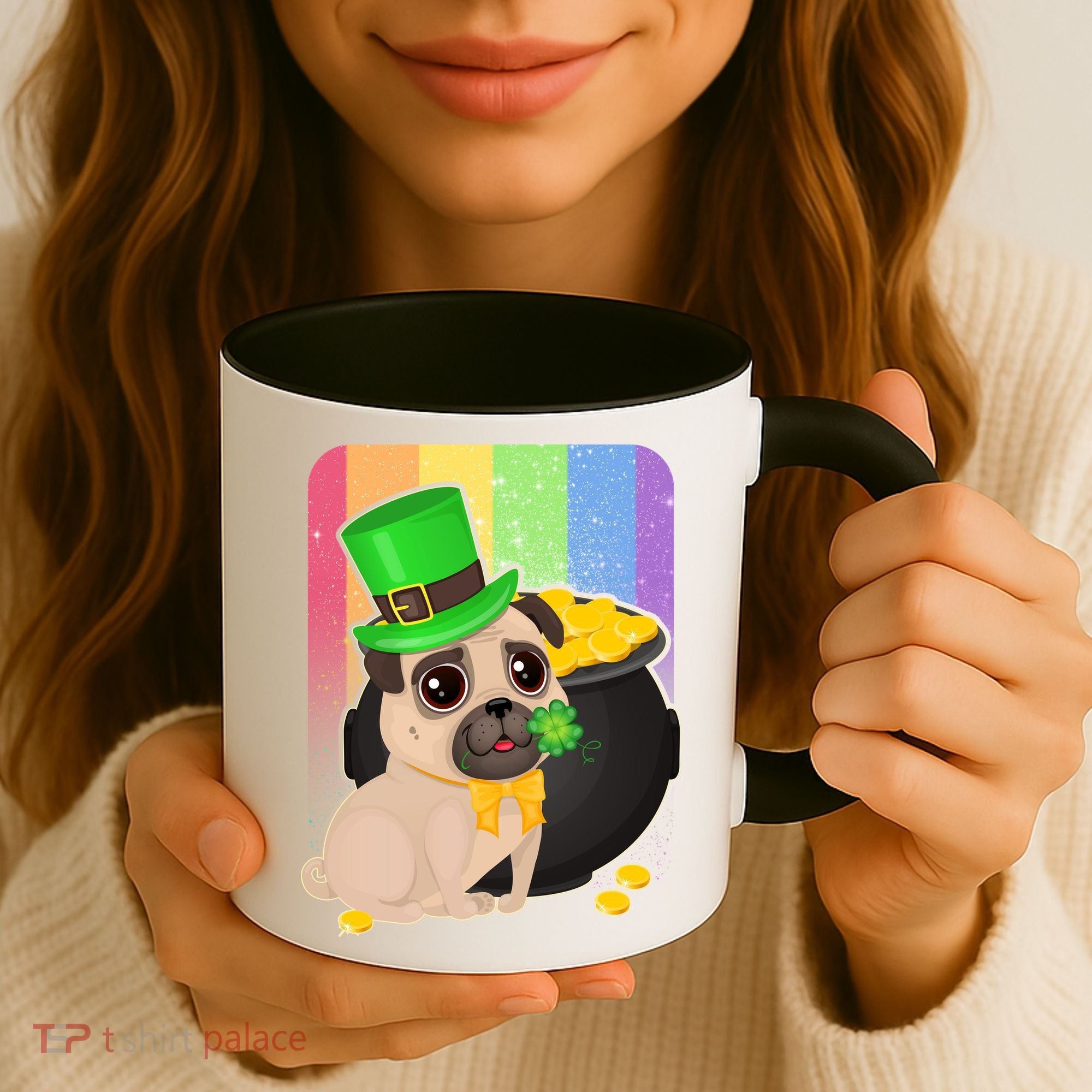 St Patrick's Pug Pot Of Gold Coffee Mug