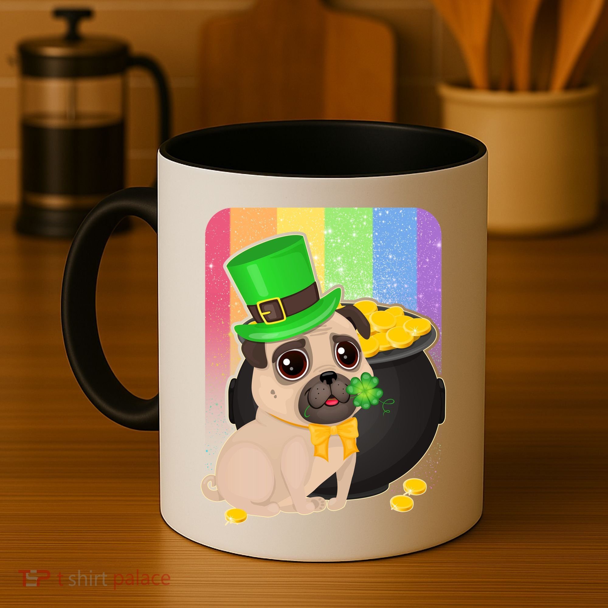 St Patrick's Pug Pot Of Gold Coffee Mug