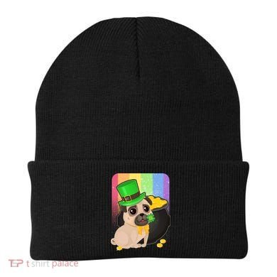 St Patrick's Pug Pot Of Gold Beanie
