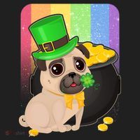 St Patrick's Pug Pot Of Gold Beanie thumb 2