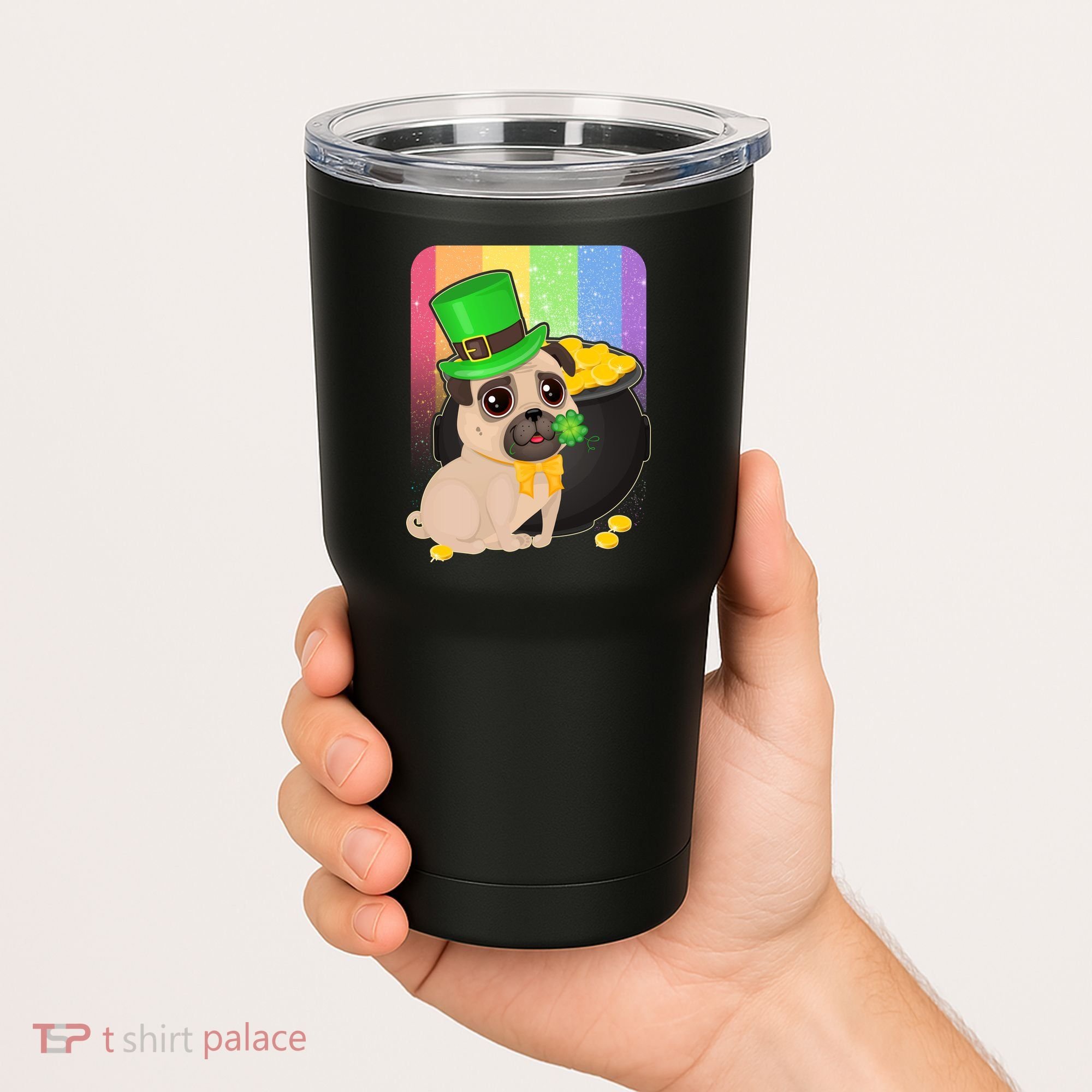 St Patrick's Pug Pot Of Gold Tumbler