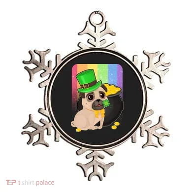 St Patrick's Pug Pot Of Gold Ornament