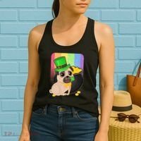 St Patrick's Pug Pot Of Gold Women's Tank Top thumb 2