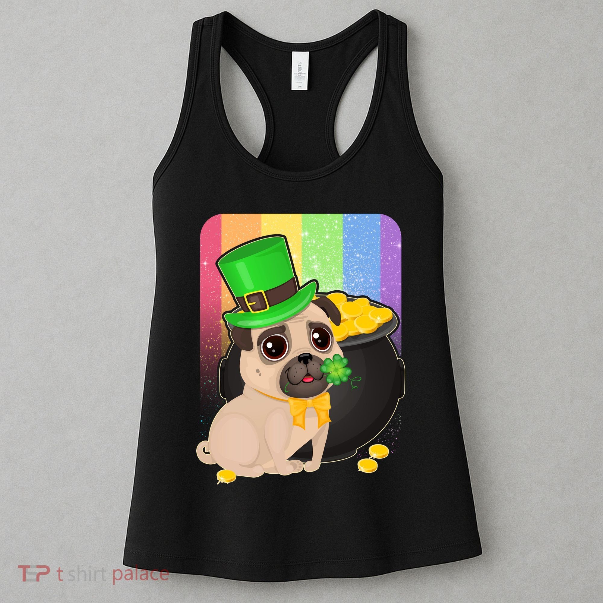 St Patrick's Pug Pot Of Gold Women's Tank Top