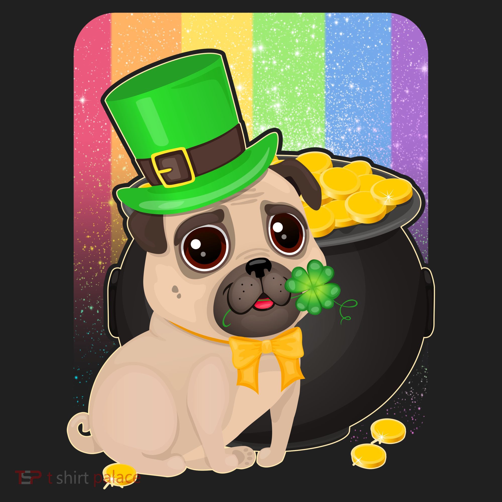 St Patrick's Pug Pot Of Gold Hat