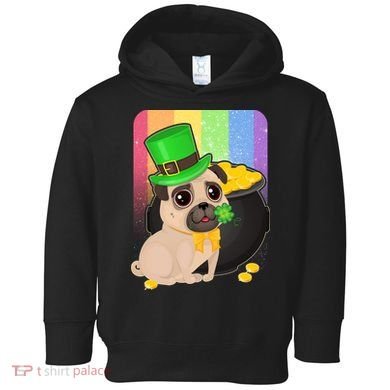 St Patrick's Pug Pot Of Gold Toddler Hoodie