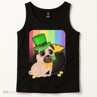 St Patrick's Pug Pot Of Gold Tank Top thumb 2