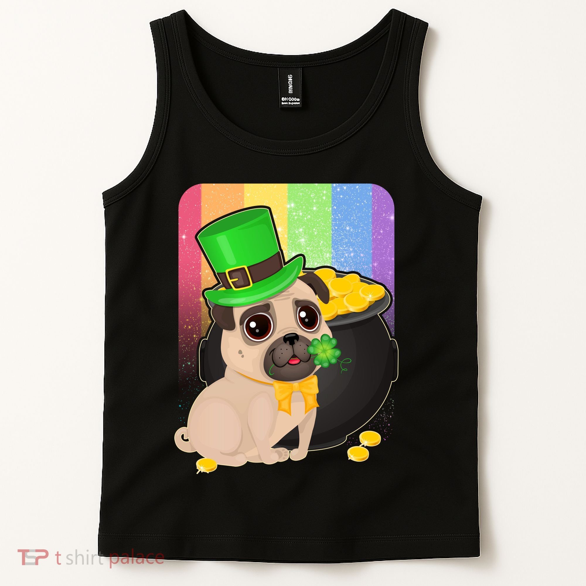St Patrick's Pug Pot Of Gold Tank Top