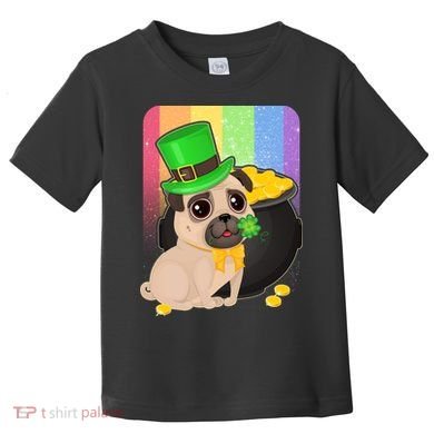 St Patrick's Pug Pot Of Gold Toddler T-Shirt