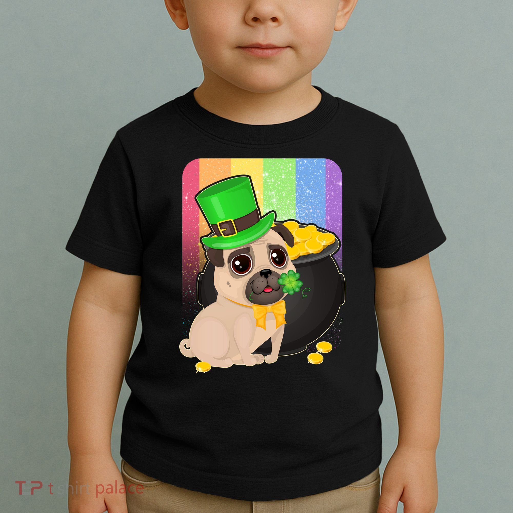 St Patrick's Pug Pot Of Gold Toddler T-Shirt
