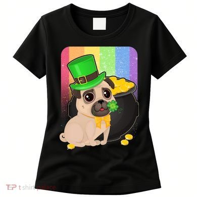 St Patrick's Pug Pot Of Gold Women's T-Shirt