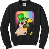 St Patrick's Pug Pot Of Gold Kids Sweatshirt thumb 0