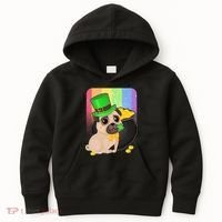 St Patrick's Pug Pot Of Gold Kids Hoodie thumb 0