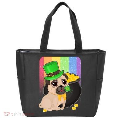 St Patrick's Pug Pot Of Gold Tote Bag