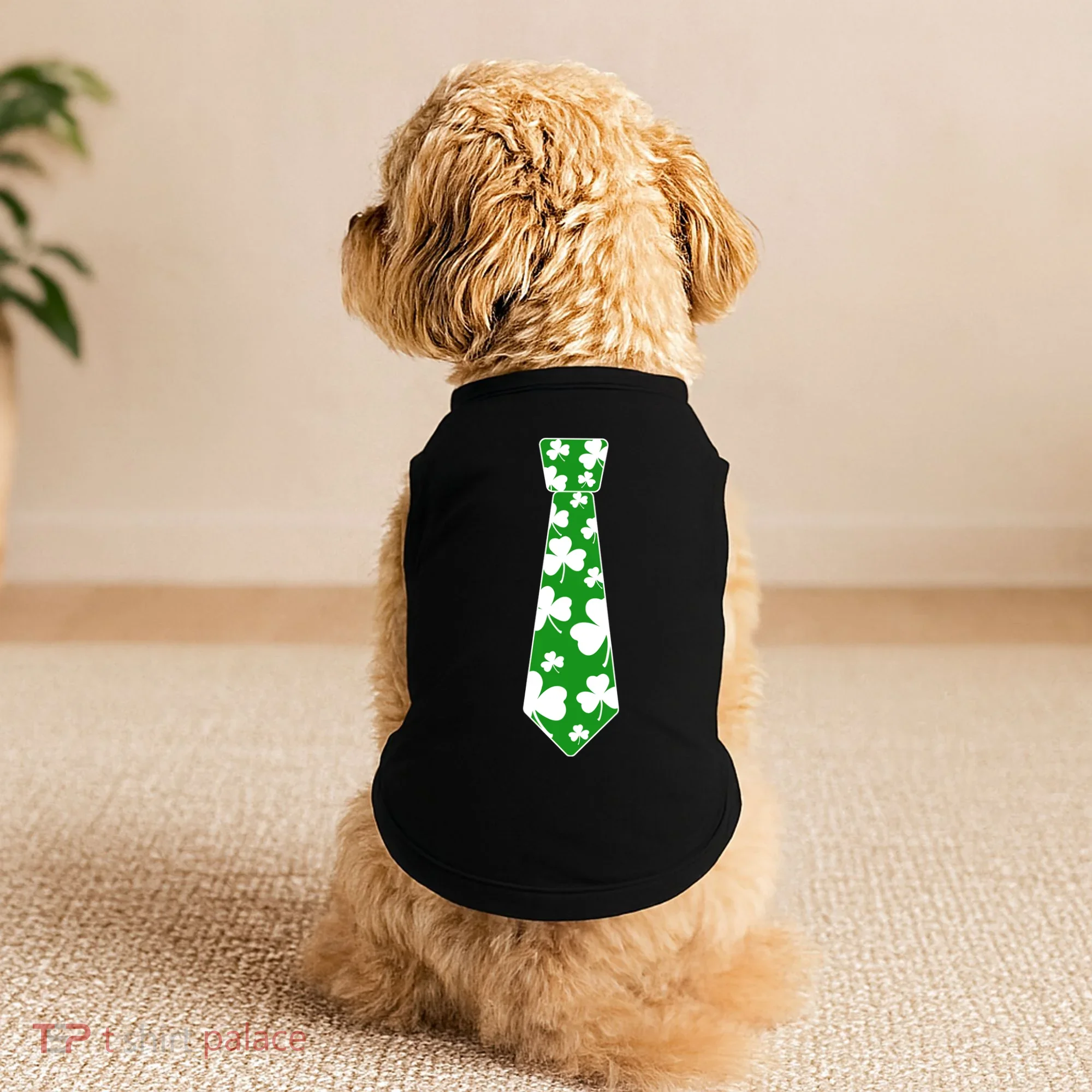 Shamrock Irish Clover Party Tie Doggie Tank