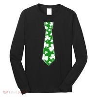 Shamrock Irish Clover Party Tie Long Sleeve Shirt thumb 0