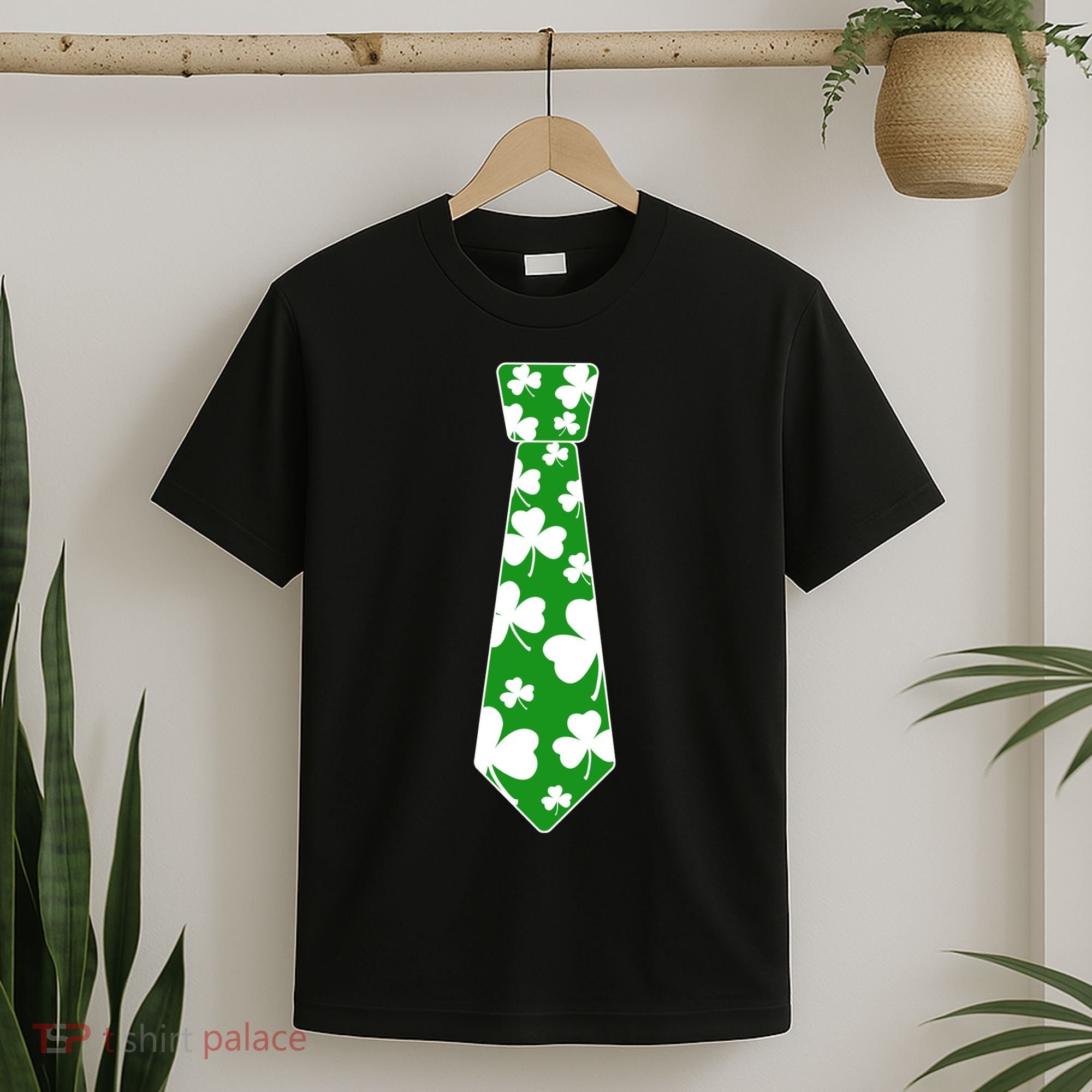 Shamrock Irish Clover Party Tie T-Shirt