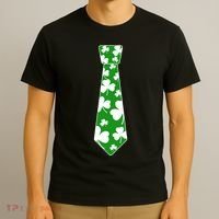 Shamrock Irish Clover Party Tie T-Shirt thumb 3