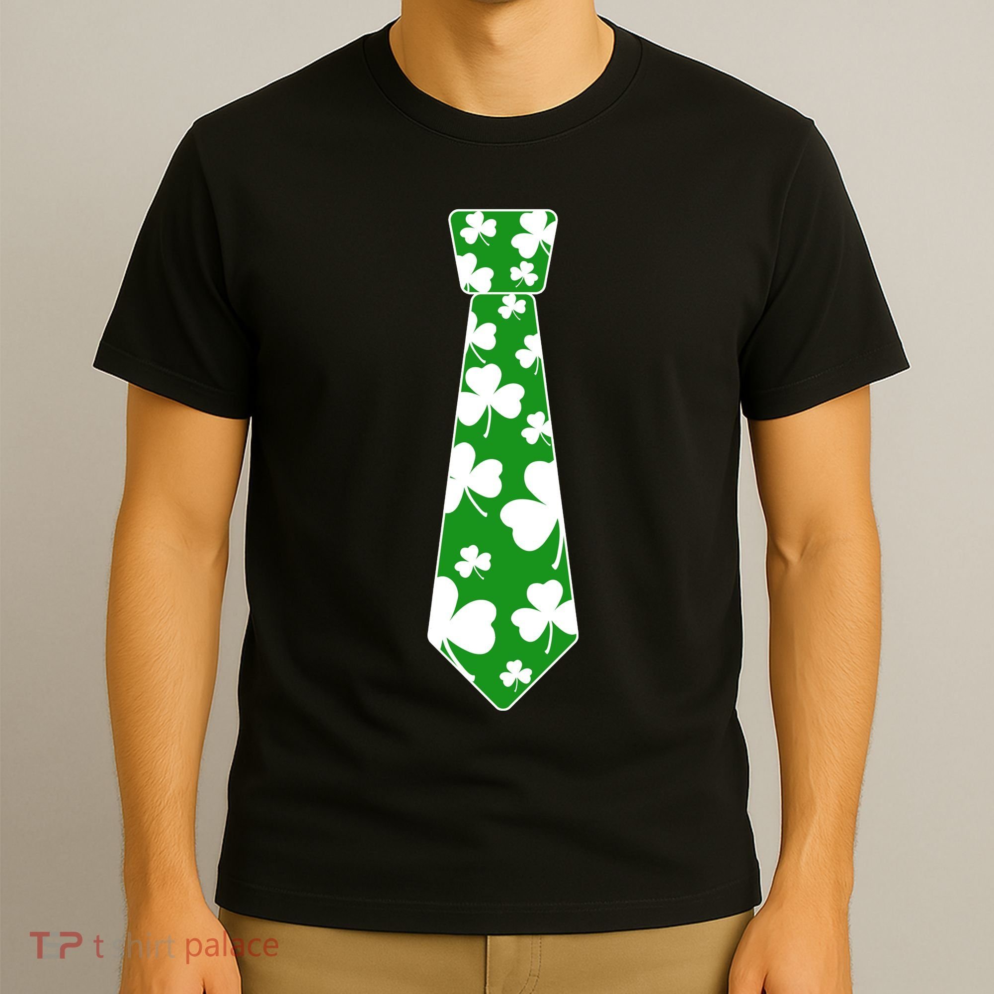 Shamrock Irish Clover Party Tie T-Shirt