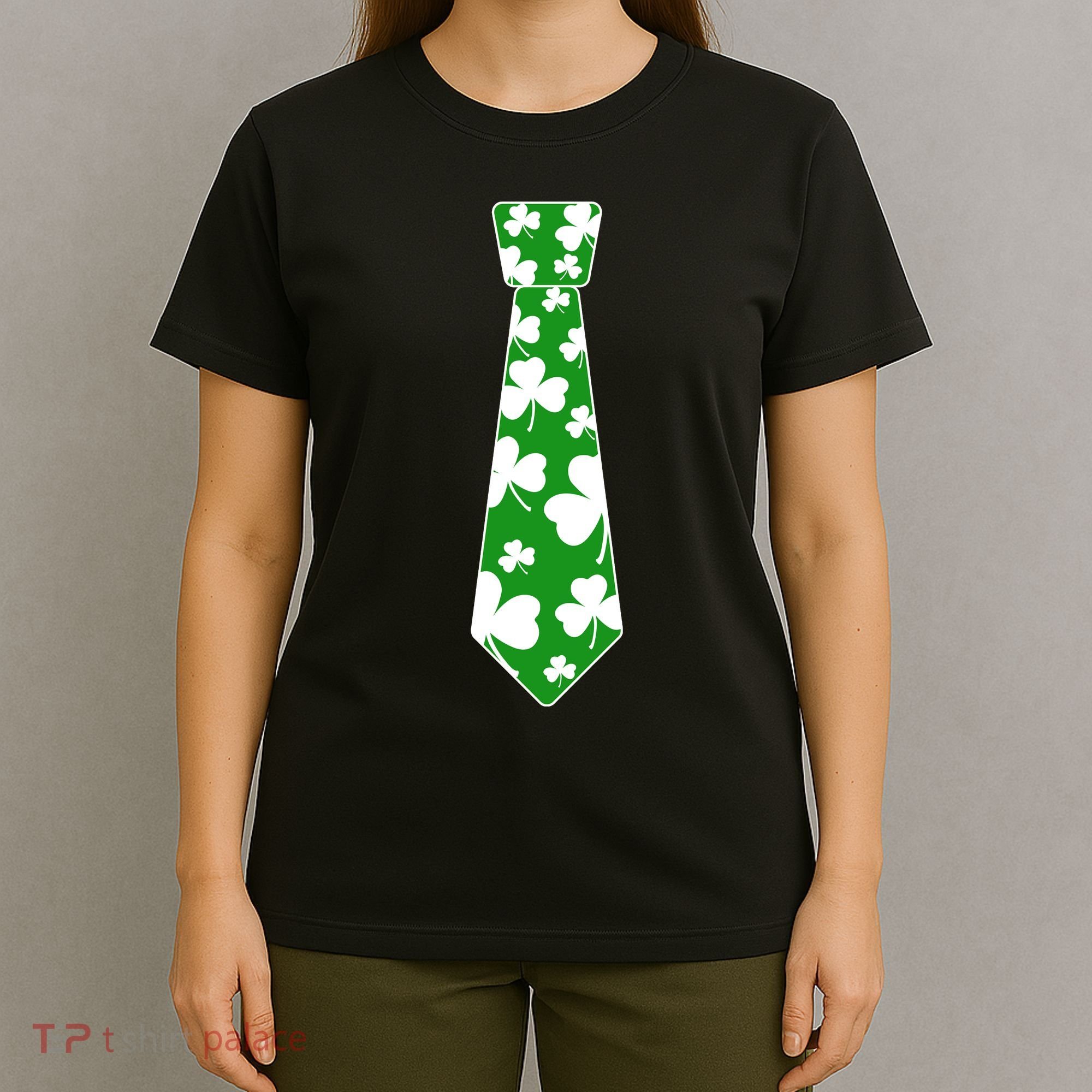 Shamrock Irish Clover Party Tie T-Shirt