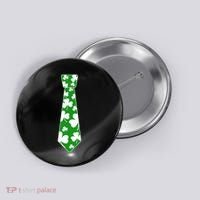 Shamrock Irish Clover Party Tie Button thumb 0