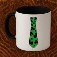Shamrock Irish Clover Party Tie Coffee Mug thumb 2