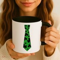 Shamrock Irish Clover Party Tie Coffee Mug thumb 3