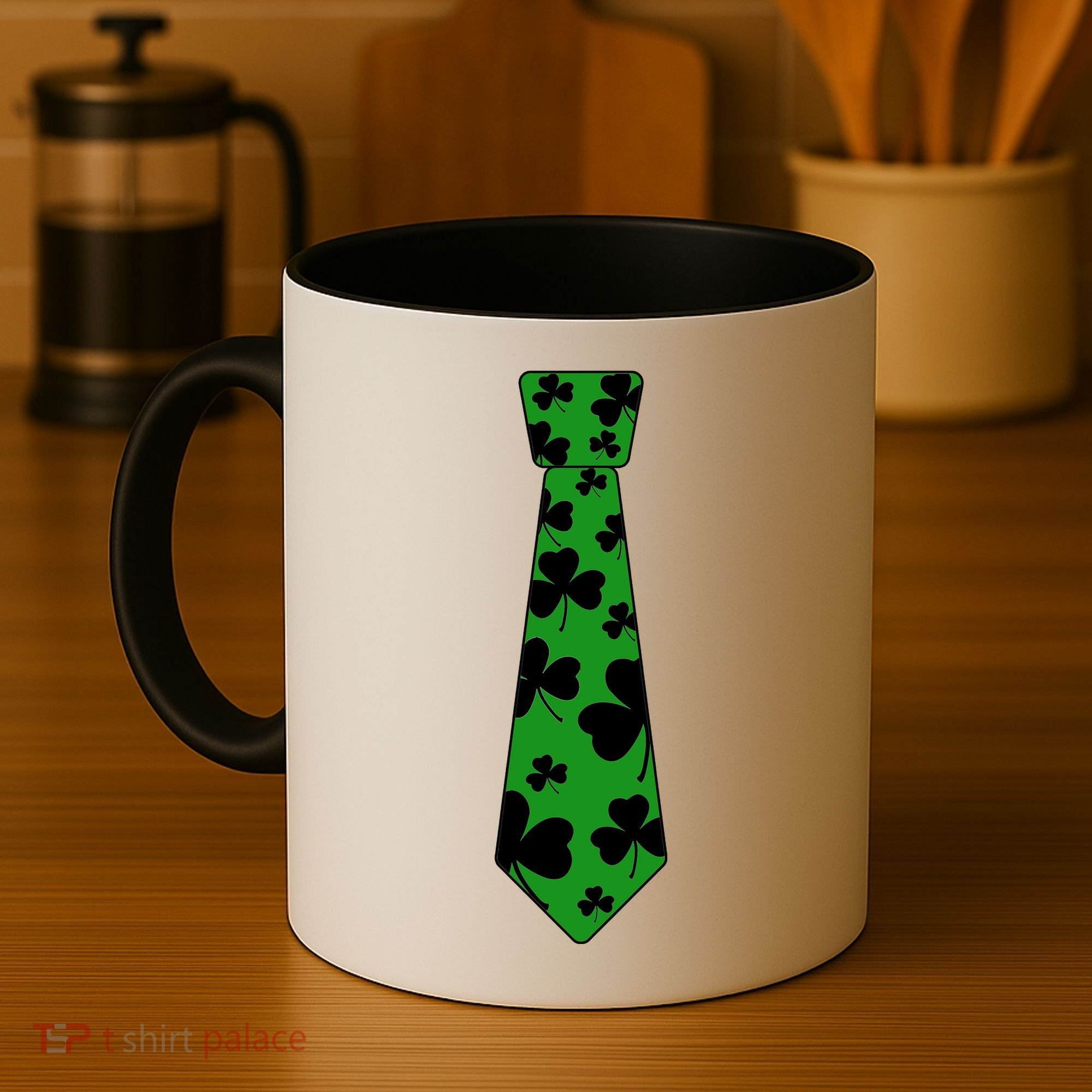 Shamrock Irish Clover Party Tie Coffee Mug