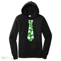 Shamrock Irish Clover Party Tie Women's Hoodie thumb 0