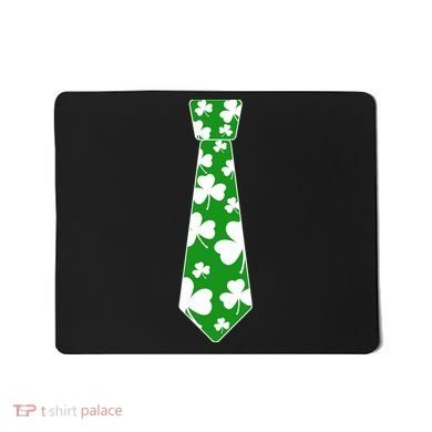 Shamrock Irish Clover Party Tie Mousepad