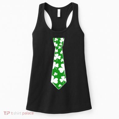 Shamrock Irish Clover Party Tie Women's Tank Top