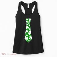 Shamrock Irish Clover Party Tie Women's Tank Top thumb 0
