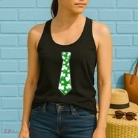 Shamrock Irish Clover Party Tie Women's Tank Top thumb 2