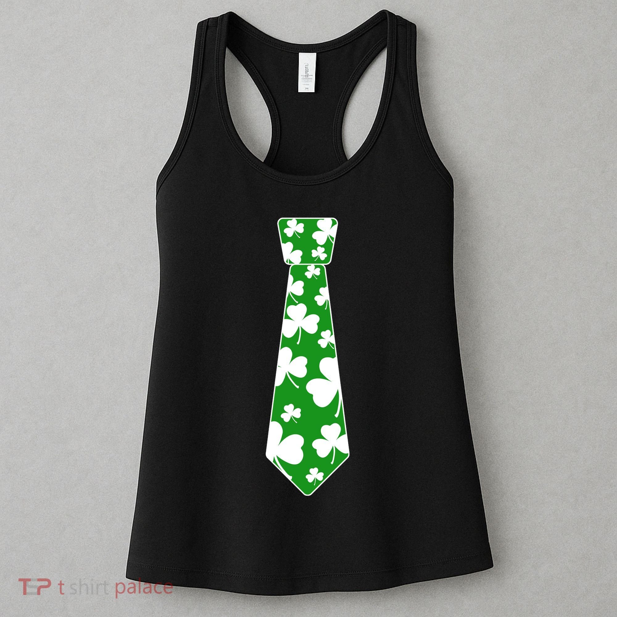 Shamrock Irish Clover Party Tie Women's Tank Top