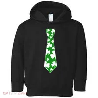 Shamrock Irish Clover Party Tie Toddler Hoodie thumb 0