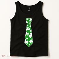 Shamrock Irish Clover Party Tie Tank Top thumb 2